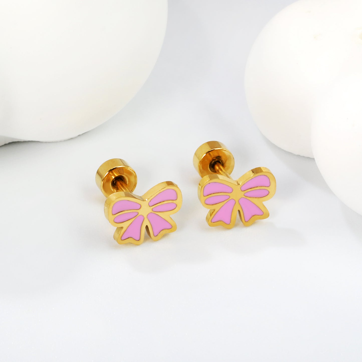 Little Ribbon Charm Earrings