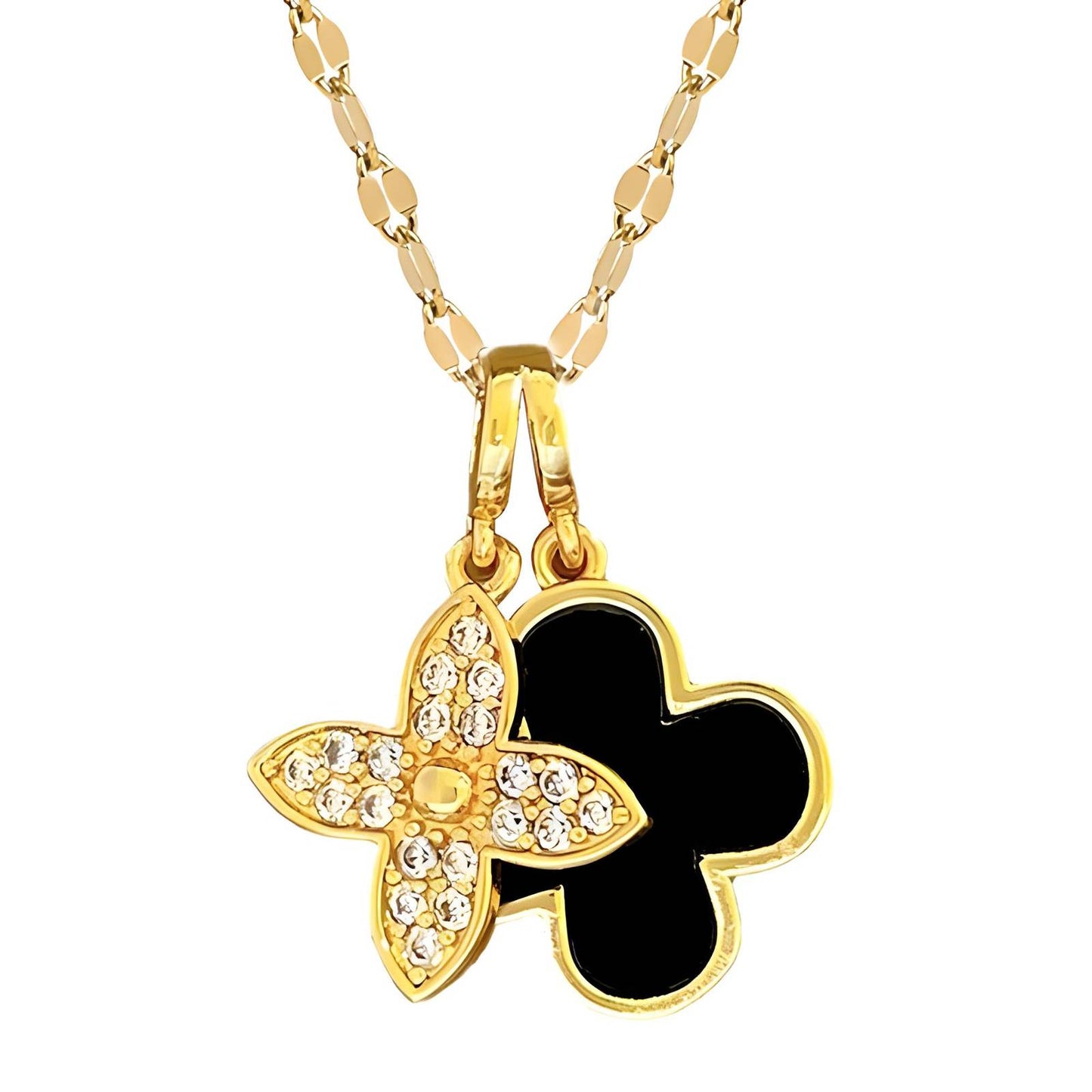 Midnight Clover Necklace