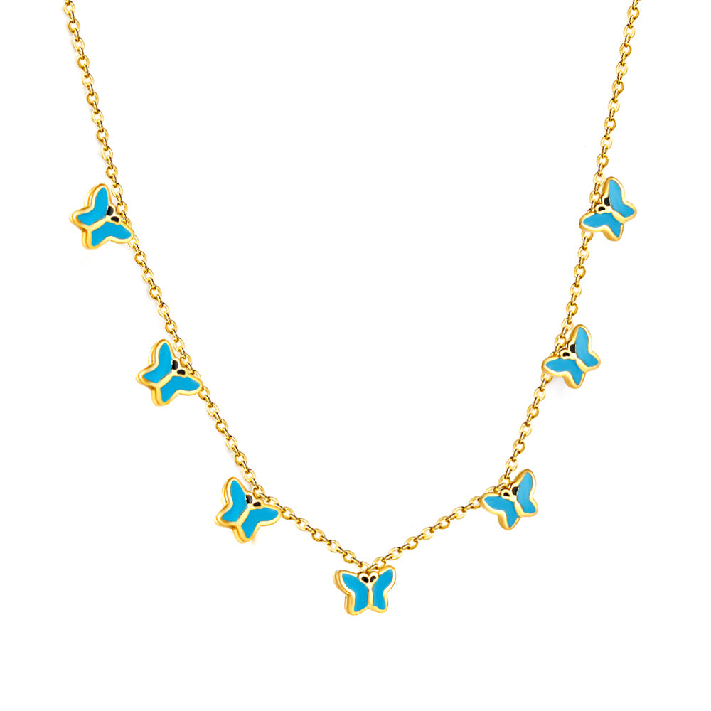 Blue Flutter Necklace