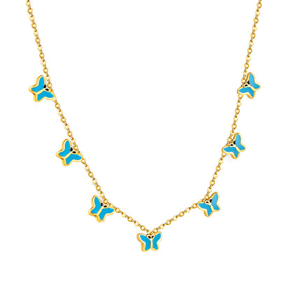 Blue Flutter Necklace
