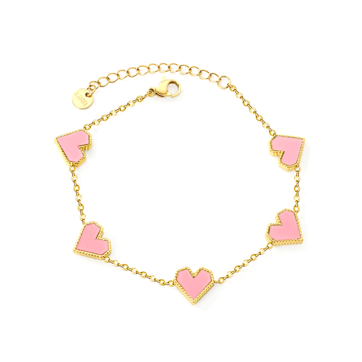 Pink Hearts Bracelet