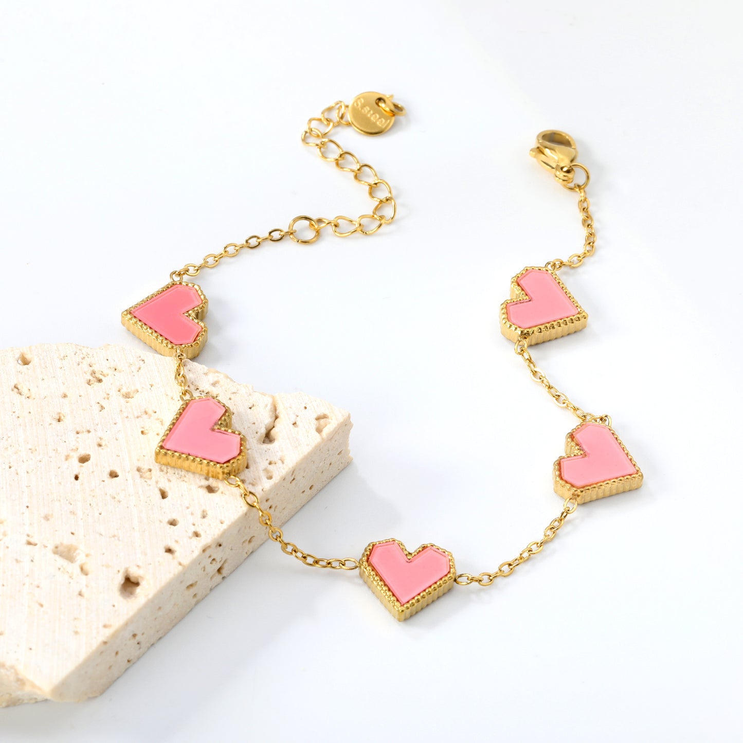 Pink Hearts Bracelet