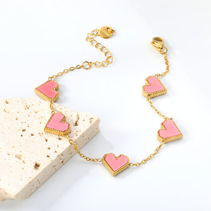 Pink Hearts Bracelet