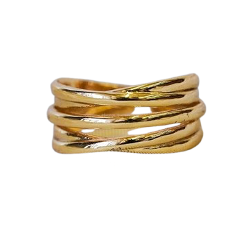 Crossed Lines Ring