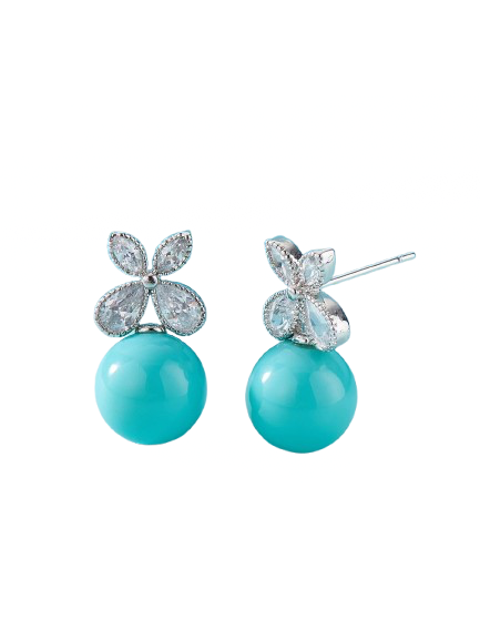 Dainty Teal Earrings